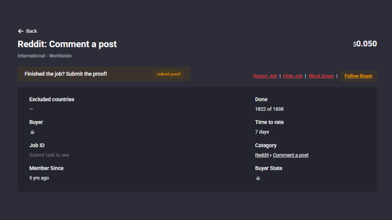 1 Reddit Like $0.03 - Earn Money By Liking Reddit Posts